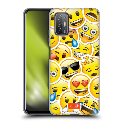 emoji® Smileys Sticker Soft Gel Case for HTC Desire 21 Pro 5G