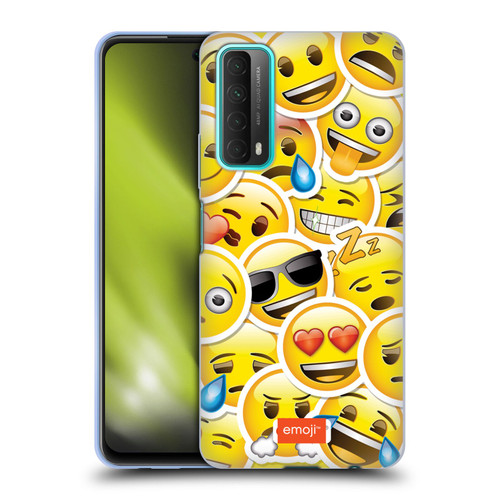 emoji® Smileys Sticker Soft Gel Case for Huawei P Smart (2021)