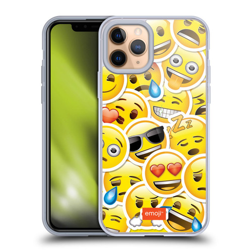 emoji® Smileys Sticker Soft Gel Case for Apple iPhone 11 Pro