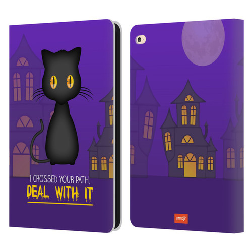 emoji® Halloween Parodies Black Cat Leather Book Wallet Case Cover For Apple iPad Air 2 (2014)