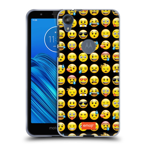 emoji® Smileys Pattern Soft Gel Case for Motorola Moto E6