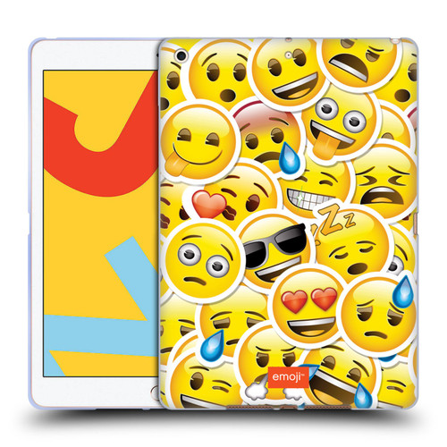 emoji® Smileys Sticker Soft Gel Case for Apple iPad 10.2 2019/2020/2021