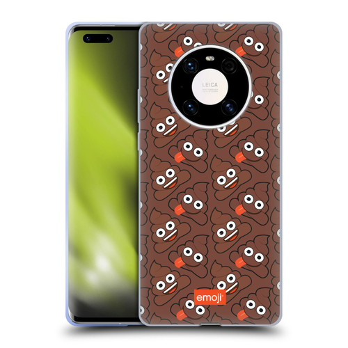 emoji® Trendy Poop Pattern Soft Gel Case for Huawei Mate 40 Pro 5G