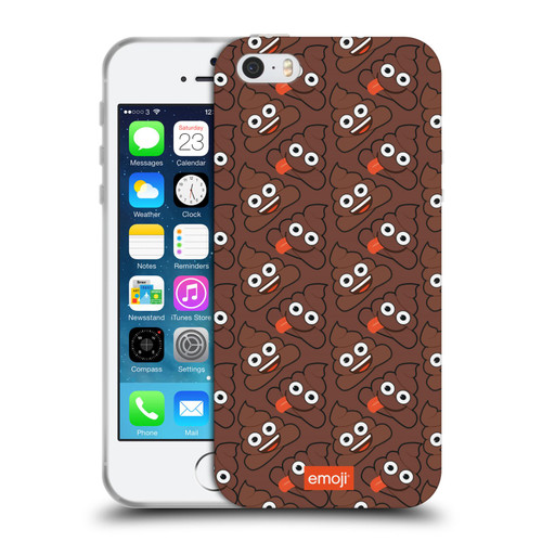 emoji® Trendy Poop Pattern Soft Gel Case for Apple iPhone 5 / 5s / iPhone SE 2016