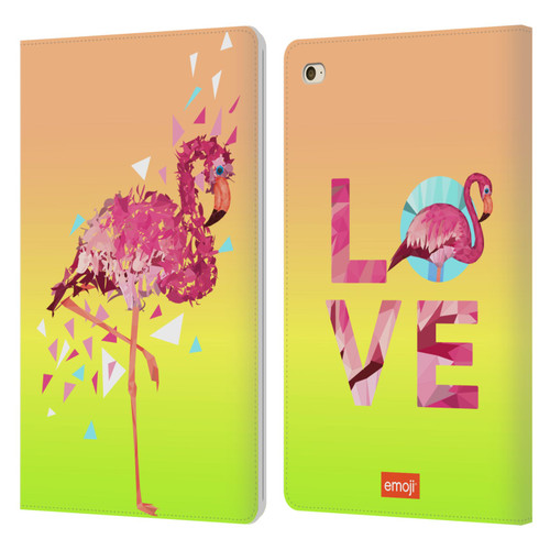 emoji® Polygon Flamingo Leather Book Wallet Case Cover For Apple iPad mini 4