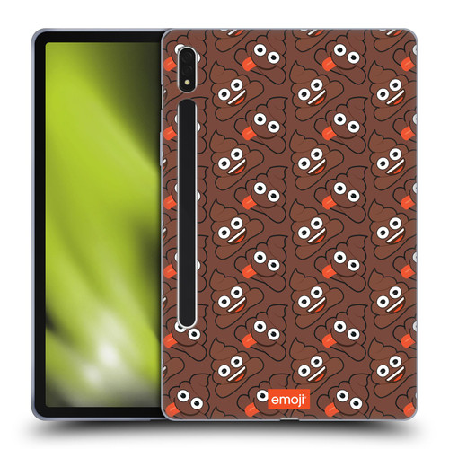 emoji® Trendy Poop Pattern Soft Gel Case for Samsung Galaxy Tab S8