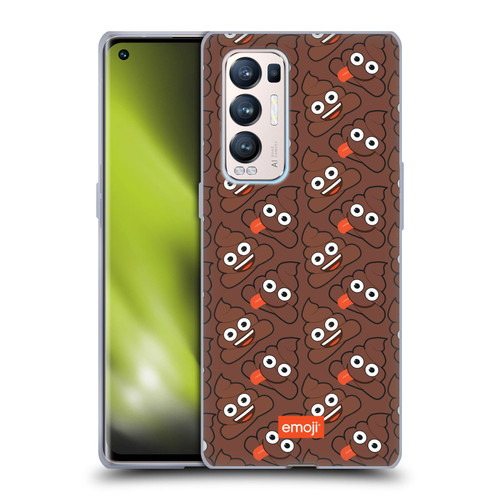 emoji® Trendy Poop Pattern Soft Gel Case for OPPO Find X3 Neo / Reno5 Pro+ 5G