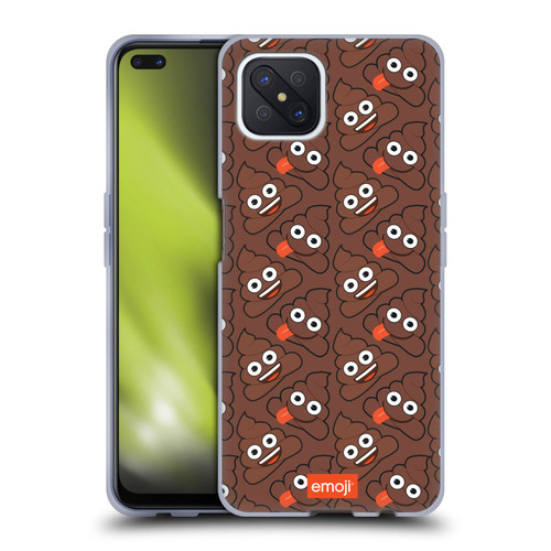 emoji® Trendy Poop Pattern Soft Gel Case for OPPO Reno4 Z 5G