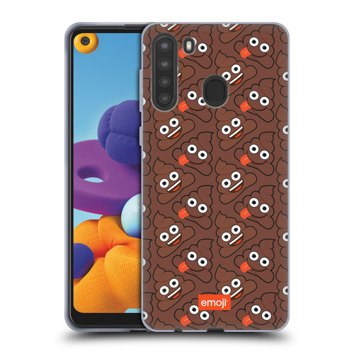 emoji® Trendy Poop Pattern Soft Gel Case for Samsung Galaxy A21 (2020)