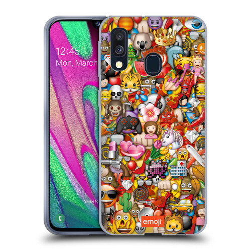 emoji® Trendy Full Pattern Soft Gel Case for Samsung Galaxy A40 (2019)