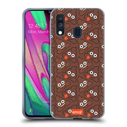 emoji® Trendy Poop Pattern Soft Gel Case for Samsung Galaxy A40 (2019)