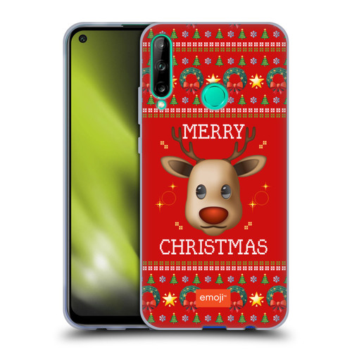 emoji® Ugly Christmas Reindeer Soft Gel Case for Huawei P40 lite E