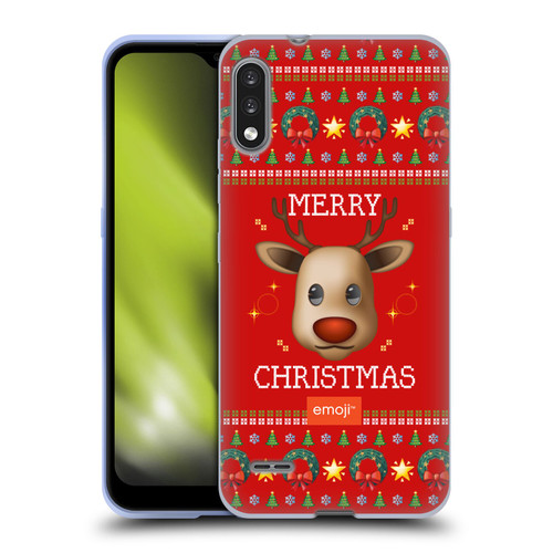 emoji® Ugly Christmas Reindeer Soft Gel Case for LG K22