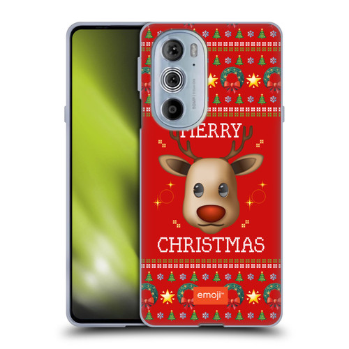 emoji® Ugly Christmas Reindeer Soft Gel Case for Motorola Edge X30