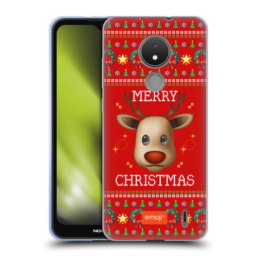 emoji® Ugly Christmas Reindeer Soft Gel Case for Nokia C21