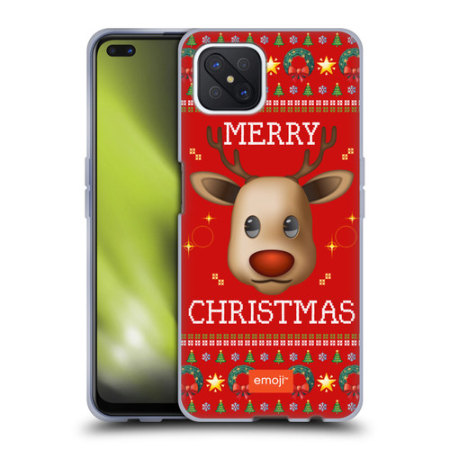 emoji® Ugly Christmas Reindeer Soft Gel Case for OPPO Reno4 Z 5G