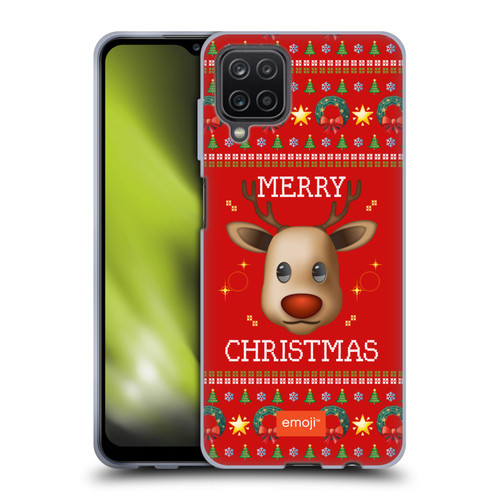 emoji® Ugly Christmas Reindeer Soft Gel Case for Samsung Galaxy A12 (2020)