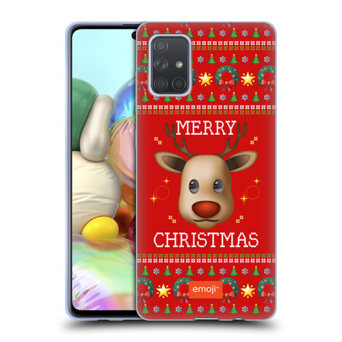 emoji® Ugly Christmas Reindeer Soft Gel Case for Samsung Galaxy A71 (2019)