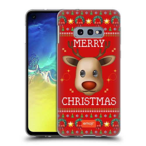 emoji® Ugly Christmas Reindeer Soft Gel Case for Samsung Galaxy S10e