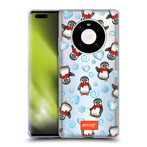 emoji® Winter Wonderland Penguins Soft Gel Case for Huawei Mate 40 Pro 5G