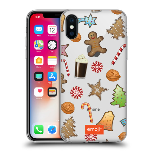 emoji® Winter Wonderland Christmas Cookies Soft Gel Case for Apple iPhone X / iPhone XS