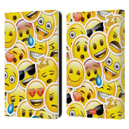 emoji® Smileys Stickers Leather Book Wallet Case Cover For Apple iPad Air 2 (2014)