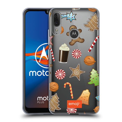 emoji® Winter Wonderland Christmas Cookies Soft Gel Case for Motorola Moto E6 Plus