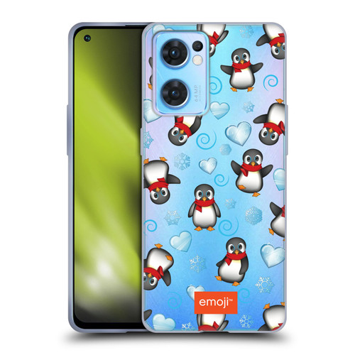 emoji® Winter Wonderland Penguins Soft Gel Case for OPPO Reno7 5G / Find X5 Lite