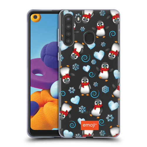 emoji® Winter Wonderland Penguins Soft Gel Case for Samsung Galaxy A21 (2020)
