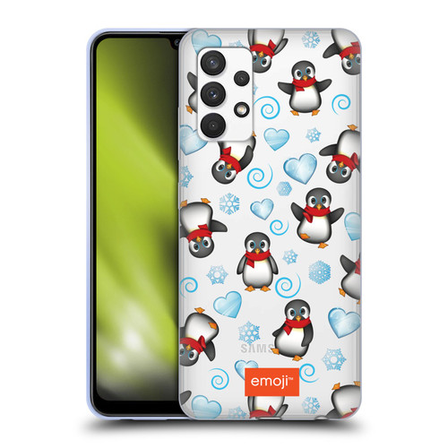 emoji® Winter Wonderland Penguins Soft Gel Case for Samsung Galaxy A32 (2021)