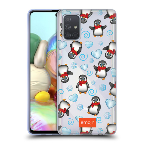 emoji® Winter Wonderland Penguins Soft Gel Case for Samsung Galaxy A71 (2019)