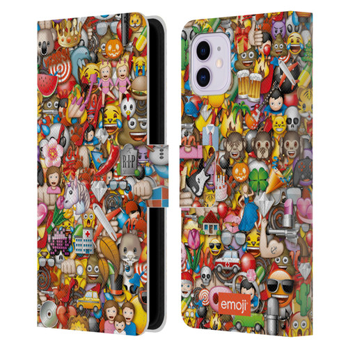 emoji® Trendy Full Pattern Leather Book Wallet Case Cover For Apple iPhone 11