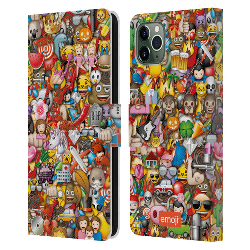 emoji® Trendy Full Pattern Leather Book Wallet Case Cover For Apple iPhone 11 Pro Max