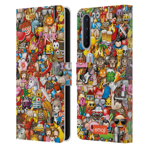 emoji® Trendy Full Pattern Leather Book Wallet Case Cover For OnePlus Nord 5G