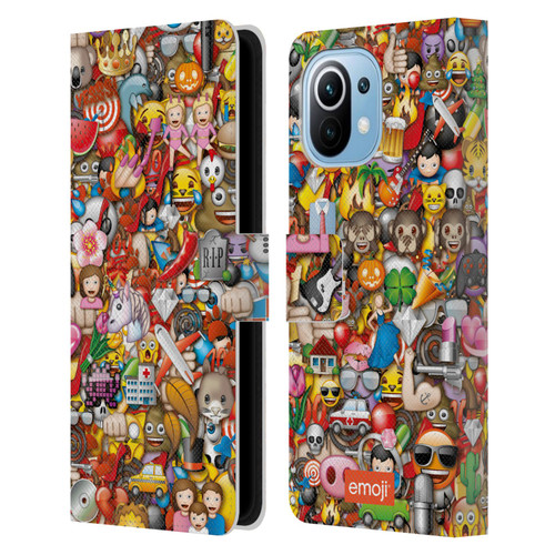 emoji® Trendy Full Pattern Leather Book Wallet Case Cover For Xiaomi Mi 11