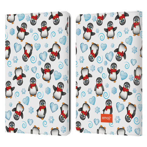 emoji® Winter Wonderland Penguins Leather Book Wallet Case Cover For Amazon Kindle Paperwhite 1 / 2 / 3