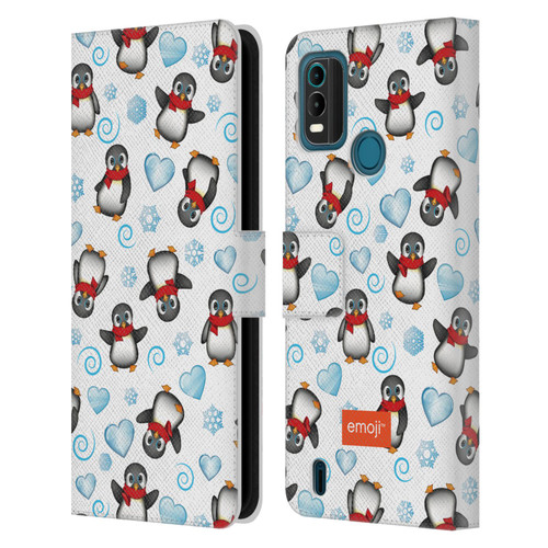 emoji® Winter Wonderland Penguins Leather Book Wallet Case Cover For Nokia G11 Plus