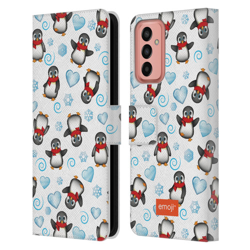 emoji® Winter Wonderland Penguins Leather Book Wallet Case Cover For Samsung Galaxy M13 (2022)