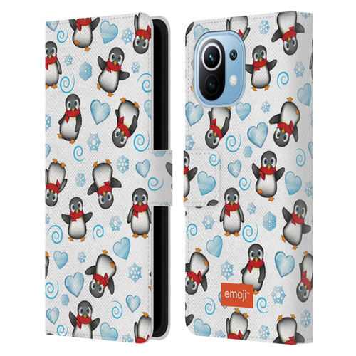 emoji® Winter Wonderland Penguins Leather Book Wallet Case Cover For Xiaomi Mi 11