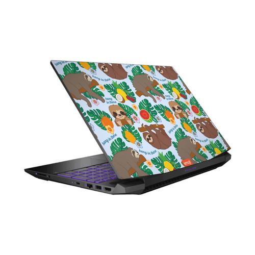 emoji® Art Patterns Tropical Sloth Vinyl Sticker Skin Decal Cover for HP Pavilion 15.6" 15-dk0047TX