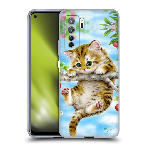 Kayomi Harai Animals And Fantasy Cherry Tree Kitten Soft Gel Case for Huawei Nova 7 SE/P40 Lite 5G