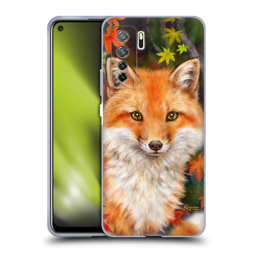 Kayomi Harai Animals And Fantasy Fox With Autumn Leaves Soft Gel Case for Huawei Nova 7 SE/P40 Lite 5G