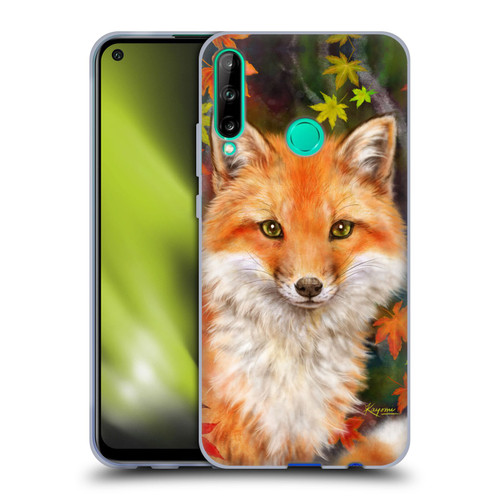 Kayomi Harai Animals And Fantasy Fox With Autumn Leaves Soft Gel Case for Huawei P40 lite E