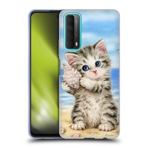 Kayomi Harai Animals And Fantasy Seashell Kitten At Beach Soft Gel Case for Huawei P Smart (2021)
