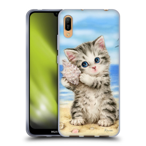 Kayomi Harai Animals And Fantasy Seashell Kitten At Beach Soft Gel Case for Huawei Y6 Pro (2019)