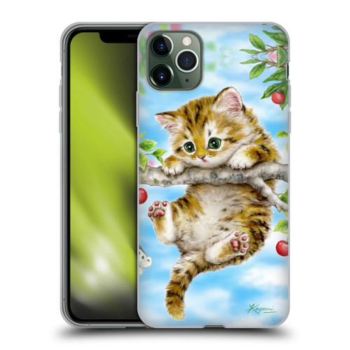Kayomi Harai Animals And Fantasy Cherry Tree Kitten Soft Gel Case for Apple iPhone 11 Pro Max