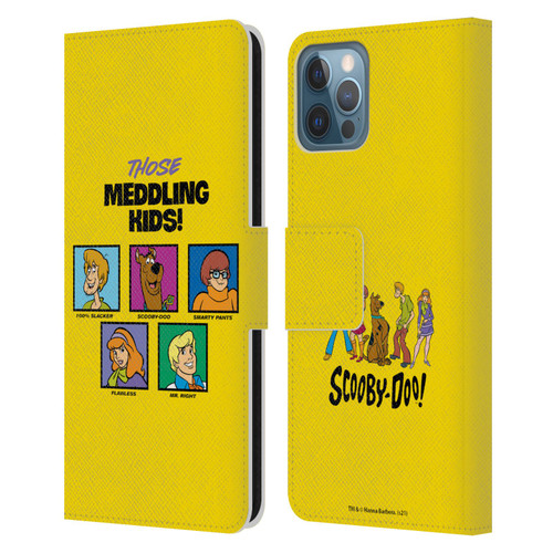 Scooby-Doo Mystery Inc. Meddling Kids Leather Book Wallet Case Cover For Apple iPhone 12 / iPhone 12 Pro