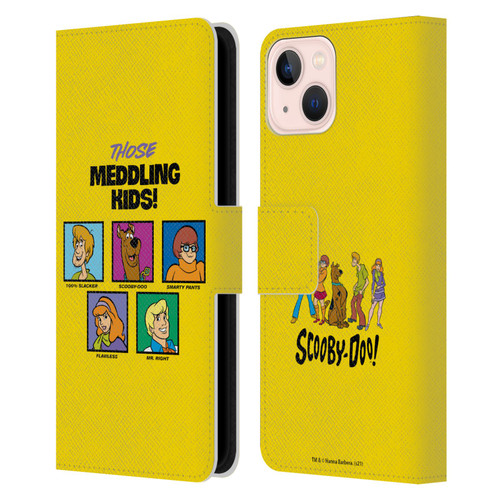 Scooby-Doo Mystery Inc. Meddling Kids Leather Book Wallet Case Cover For Apple iPhone 13