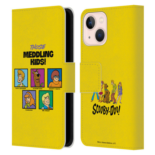 Scooby-Doo Mystery Inc. Meddling Kids Leather Book Wallet Case Cover For Apple iPhone 13 Mini