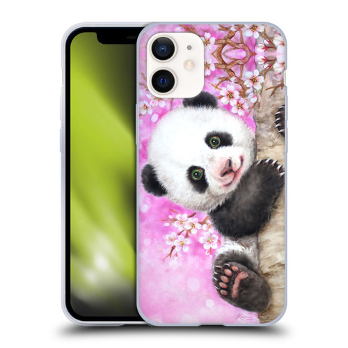 Kayomi Harai Animals And Fantasy Cherry Blossom Panda Soft Gel Case for Apple iPhone 12 Mini